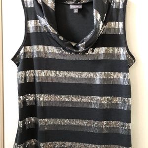 Roz & Ali Sequin Cowl Neck Top